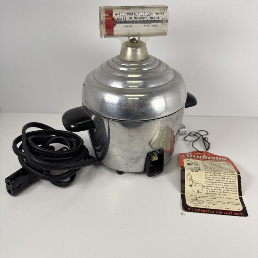 Sunbeam E2 Egg Cooker Working vintage electric poacher